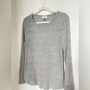 Old Navy Heather Gray Ribbed Sweater